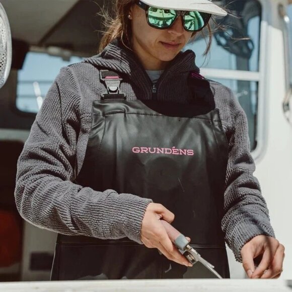 Women's Grunden Black Neptune Bib with Pink shoulder strap trim, Small - Picture 2 of 16